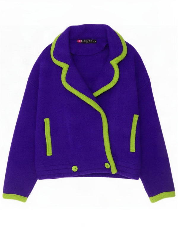 I.B Diffusion Veste blazer croisée pour femme UK 14 Violet moyen