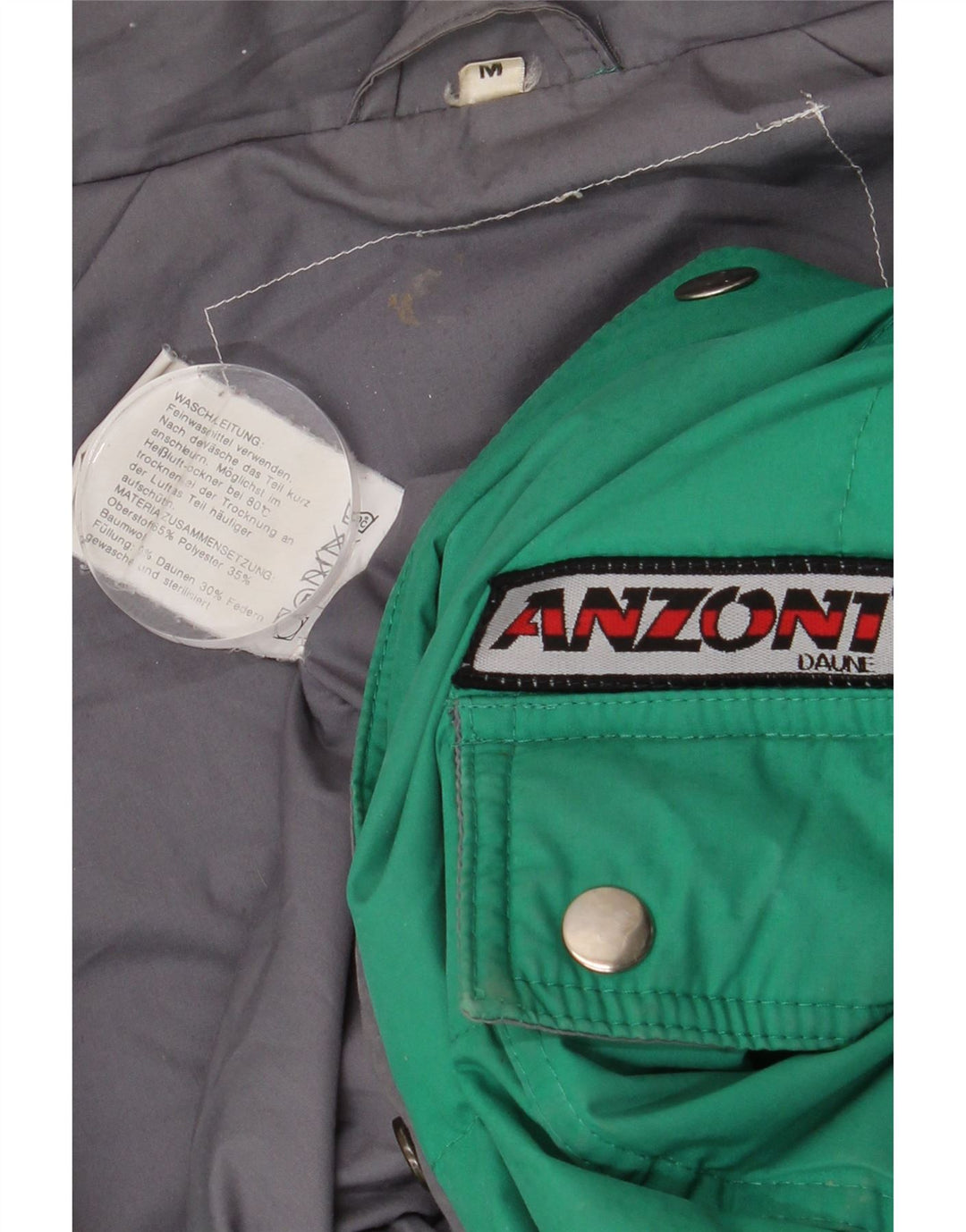 Anzoni Mens Loose Fit Padded Jacket UK 38 Medium Green Polyester