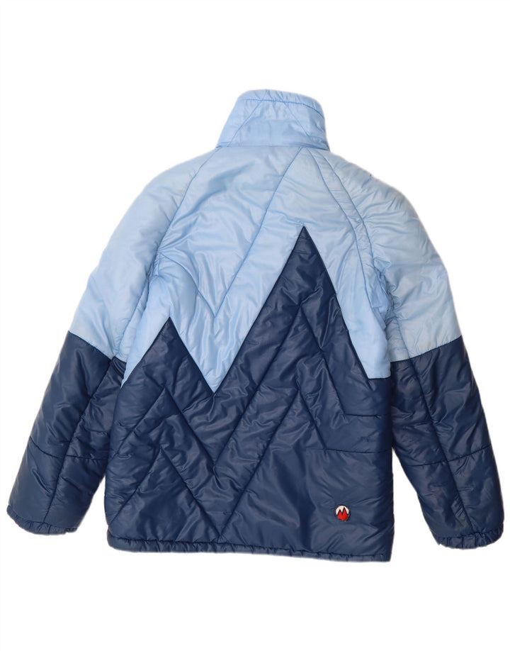 MARILENA Giacca imbottita da uomo UK 36 Small Blue Colourblock