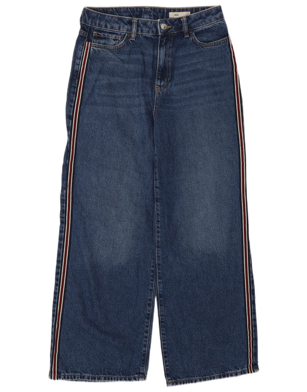 Marks & Spencer Γυναικεία φαρδιά τζιν UK 12 Medium W30 L28 Blue Cotton