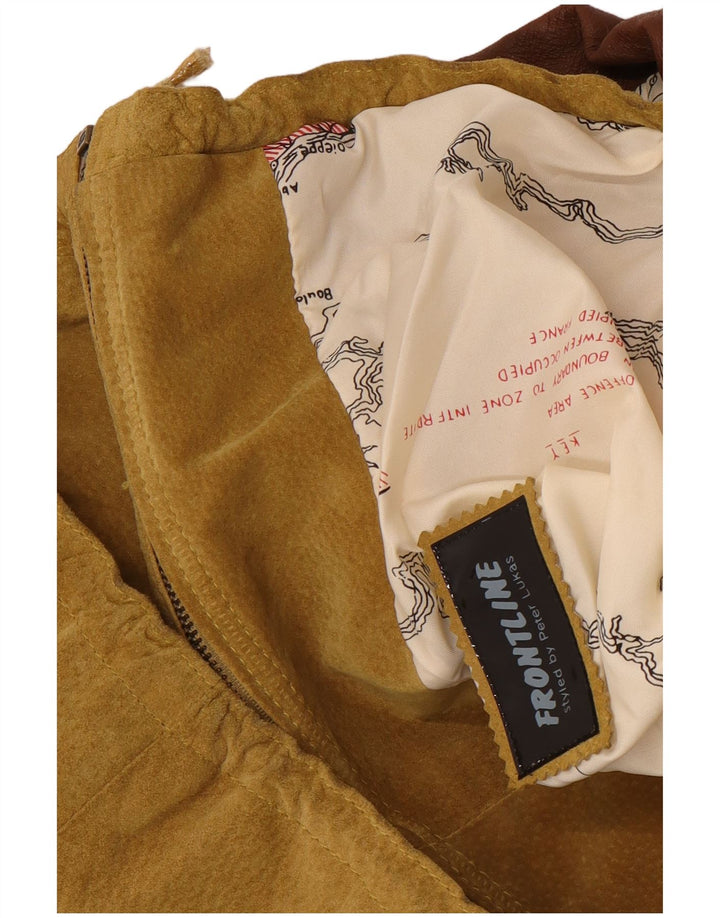 Front Line Herre ruskindsjakke UK 40 Large Beige Læder