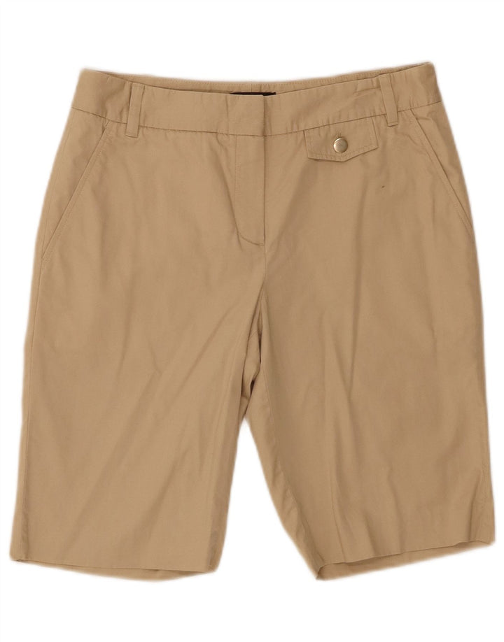 Massimo Dutti Womens Chino Shorts W26 Small Beige Cotton