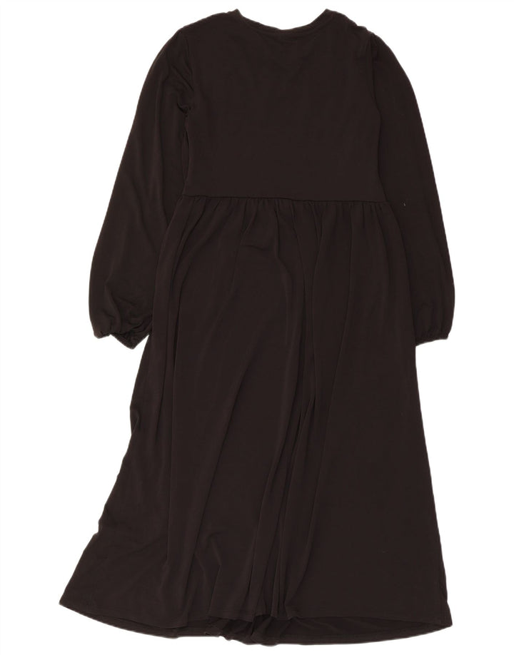 Zara Womens Long Sleeve Maxi Dress UK 12 Medium Black