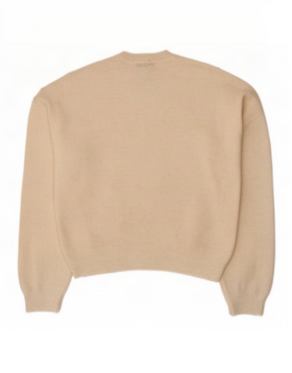 Marks & Spencer Womens Graphic Crew Neck Jumper Sweater UK 14 Medium Off Wh