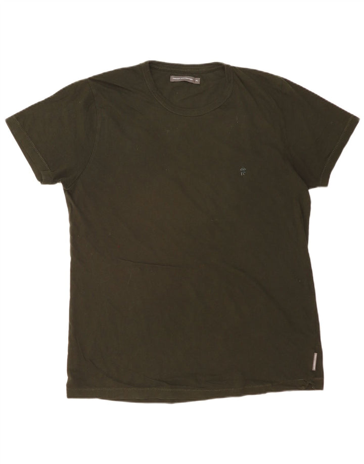 FRENCH CONNECTION Mens T-Shirt Top XL Khaki Cotton