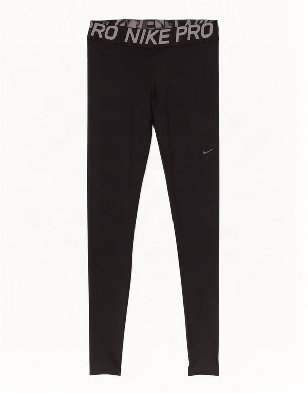 Leggings grafici Nike da donna UK 4 XS poliestere nero