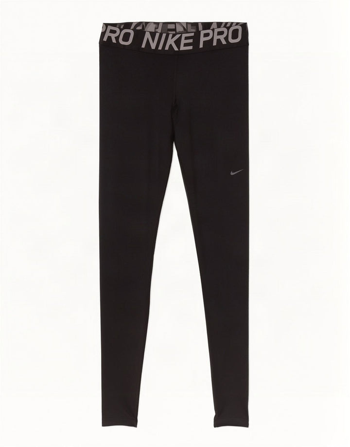 Nike Womens Graphic Leggings UK 4 XS Black Polyester