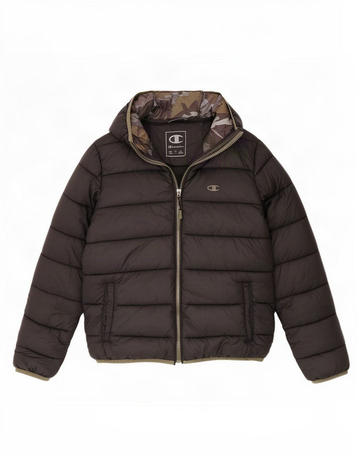Champion Boys Hooded Padded Jacket 11-12 Years Large Black