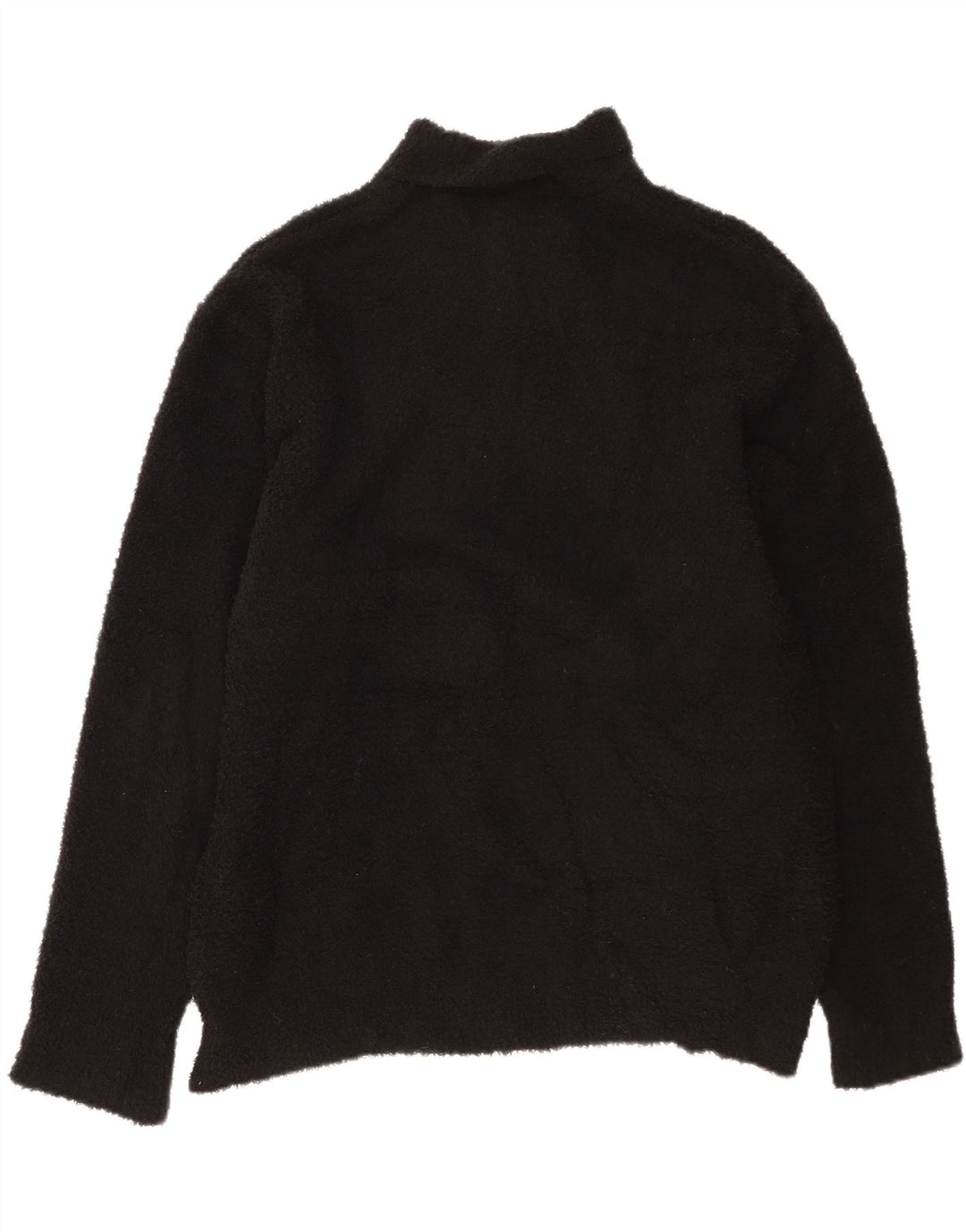 Zara Mens Polo Neck Fleece Jumper XL Black Polyester