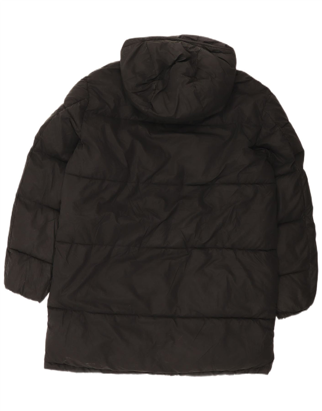Cappotto imbottito con cappuccio da uomo Zara UK 40 grande poliestere nero