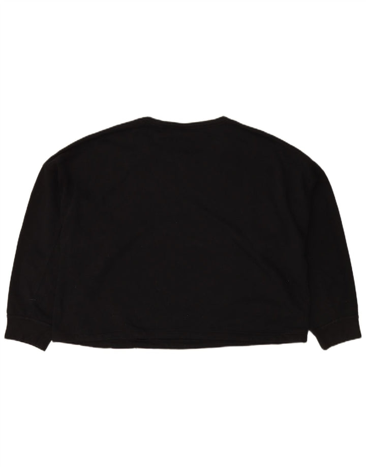 CHAMPION Suéter feminino oversized cropped UK 20 2XL algodão preto