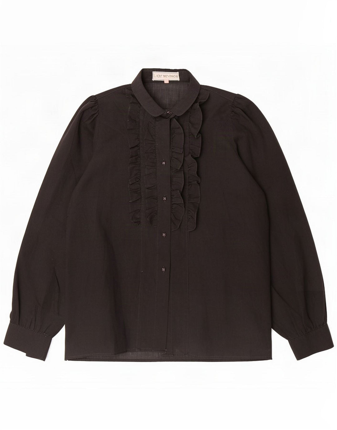 Lady Windsor Womens Shirt Blouse IT 42 Medium Black Polyester