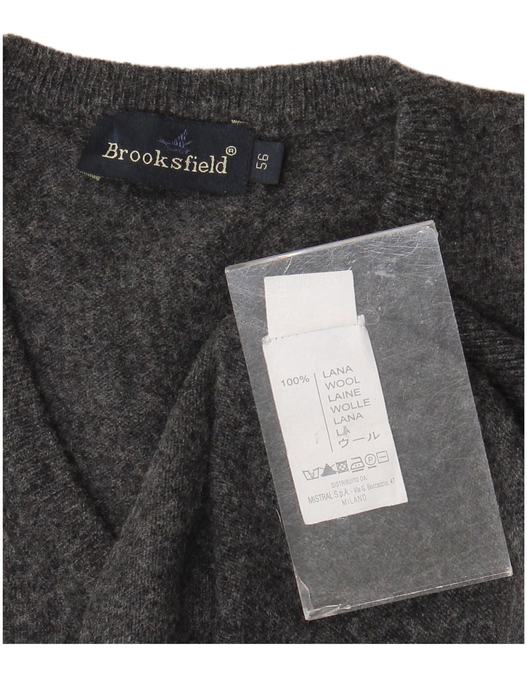 Brooksfield Mens Slim Fit Vest Tank Top IT 3XL Grey Wool
