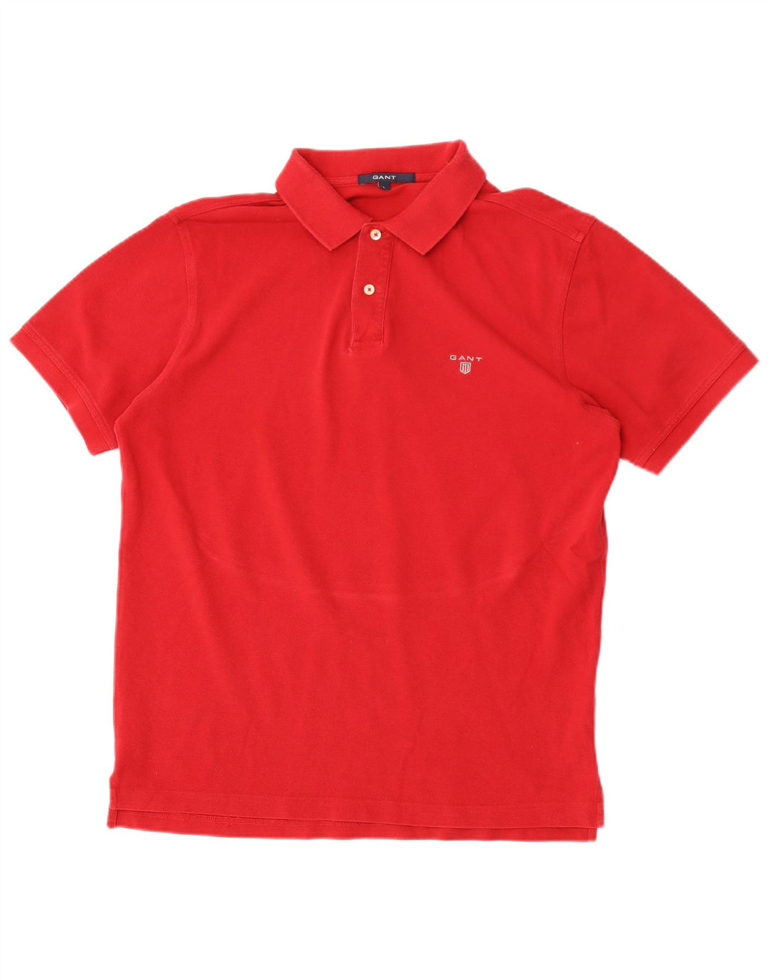 Gant Mens Polo Shirt Large Red Cotton