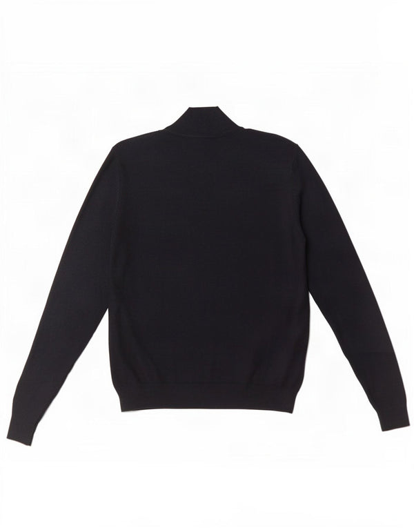 Superdry Herren-Pullover mit Reißverschluss am Hals, mittelmarineblaue Baumwolle