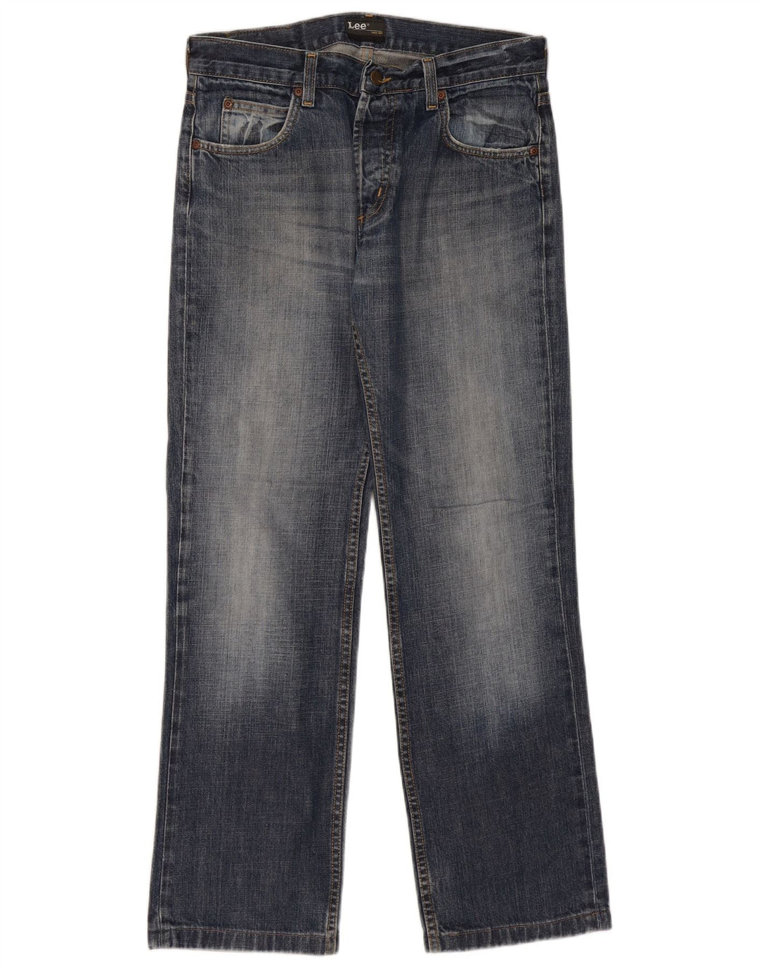 LEE Mens Seattle Straight Jeans W33 L31  Blue Cotton