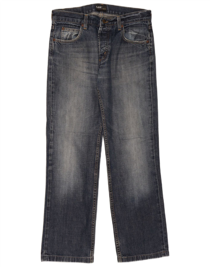 LEE Mens Seattle Straight Jeans W33 L31  Blue Cotton