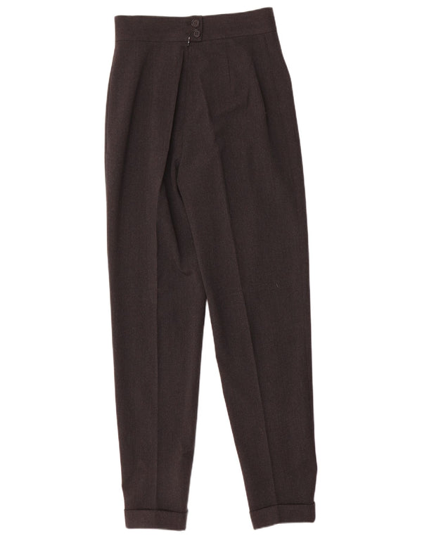 Sportmax Womens High Waist Tapered Suit Trousers UK 12 Medium W26 L30 Grey