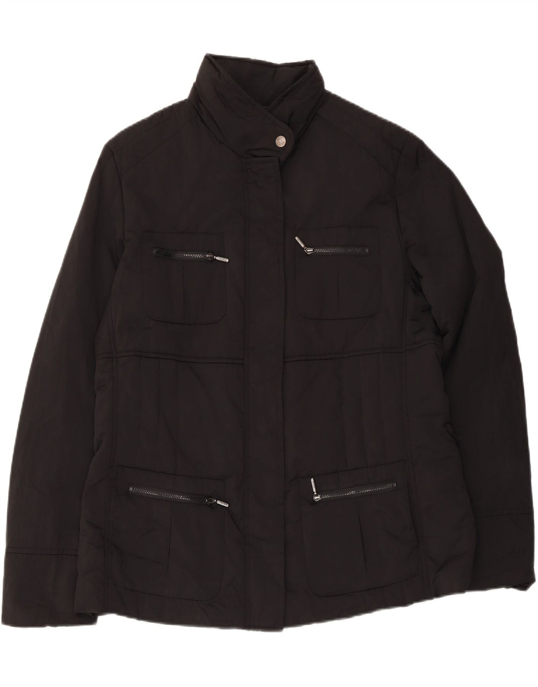 Geox Womens Respira Hooded Utility Jacket UK 14 Large  Black Polyester
