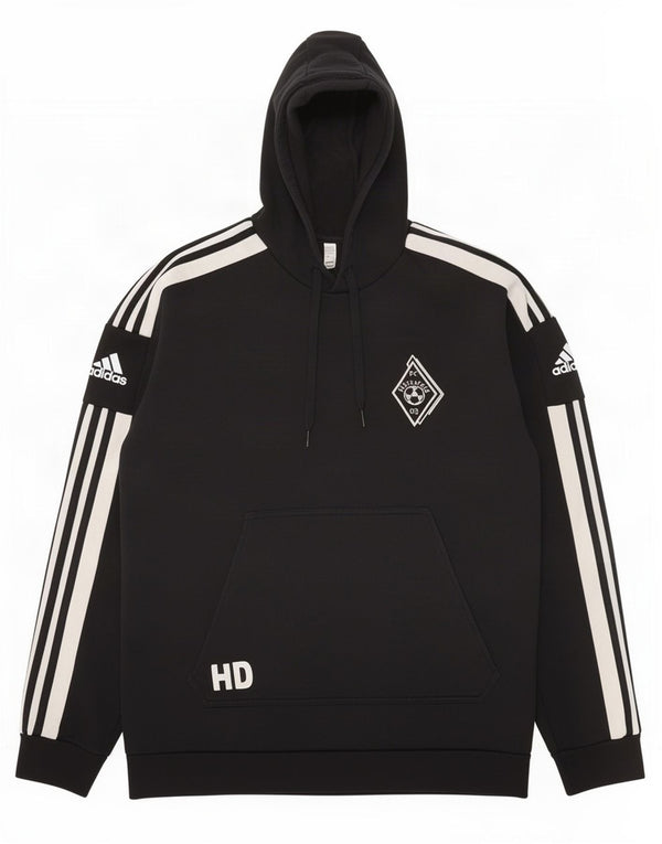 Felpa con cappuccio grafica da uomo Adidas XL in cotone nero