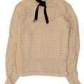 Zara Womens See Through Turtle Neck Jumper Sweater UK 8 Small Off White