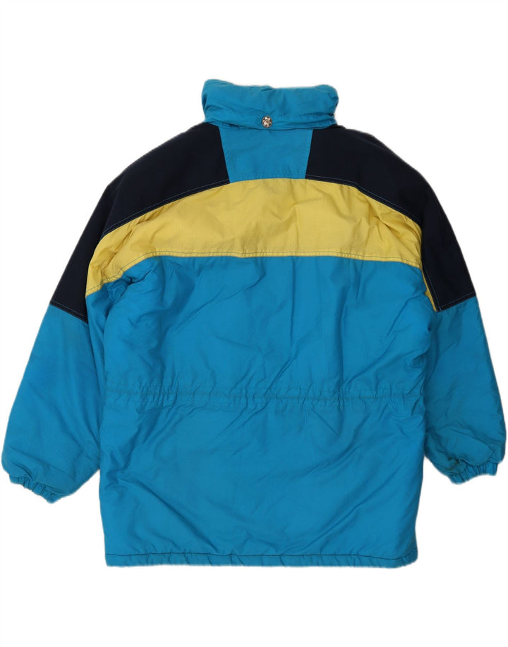 BRUGI Mens Loose Fit Windbreaker Jacket IT 50 Large Blue Colourblock Vintage Brugi and Second-Hand Brugi from Messina Hembry 