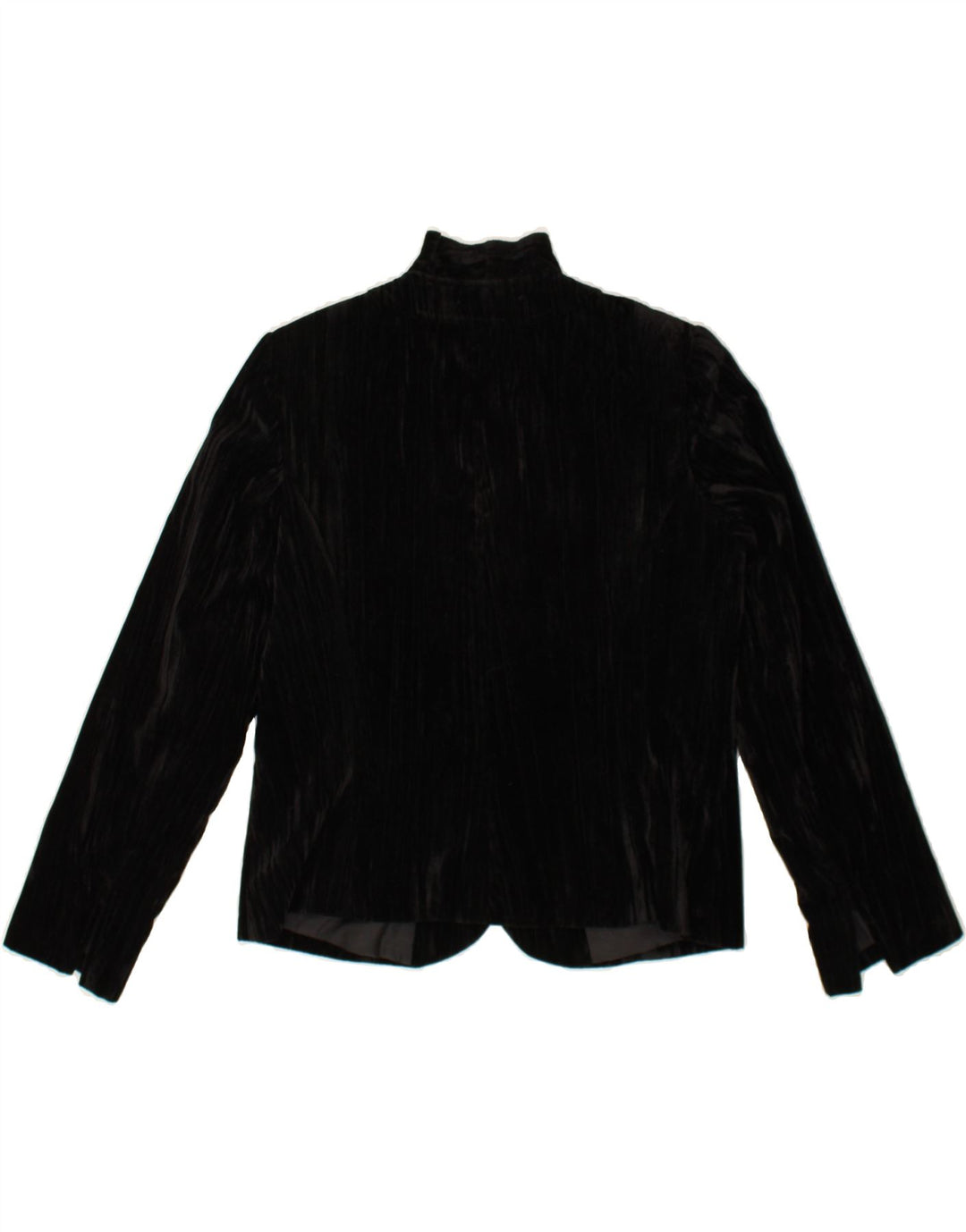 VINTAGE Womens 3 Button Blazer Jacket UK 12 Medium Black Polyester Vintage Vintage and Second-Hand Vintage from Messina Hembry 