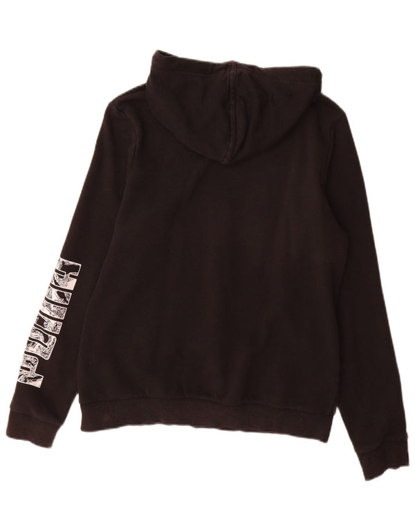 Puma Womens Graphic Hoodie Jumper UK 16 Large Black