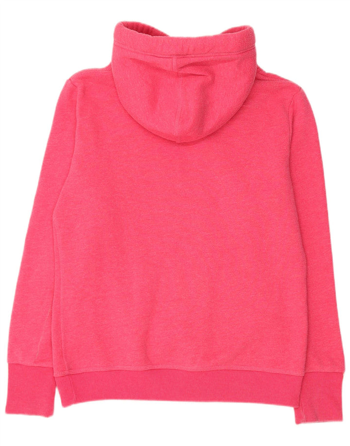 SUPERDRY Womens Hoodie Jumper UK 16 Large Pink Polyester