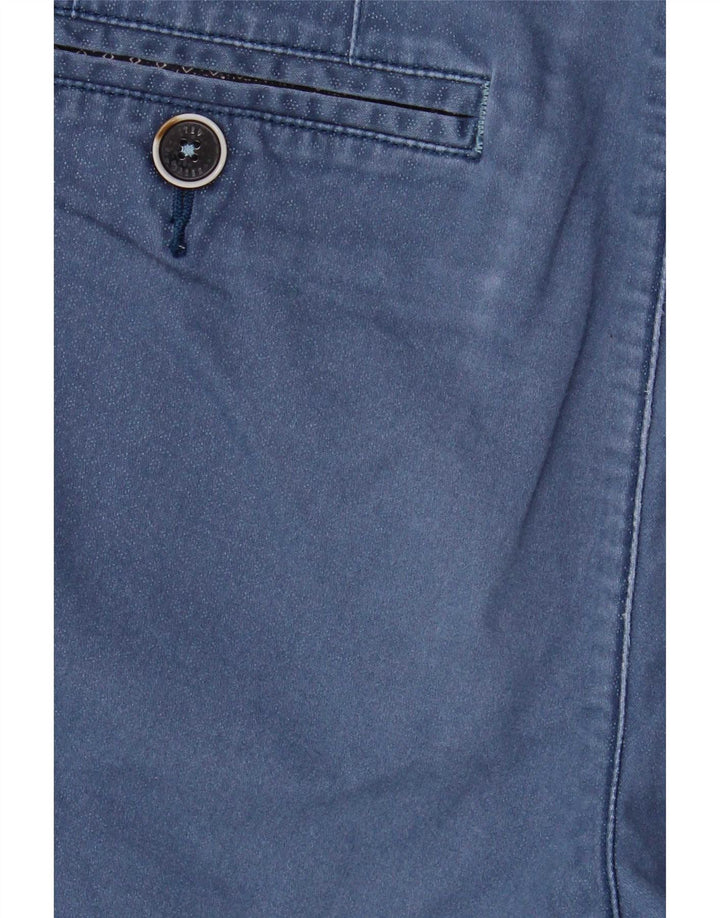 Pantalones cortos chinos para hombre de Ted Baker W32 Algodón geométrico azul medio