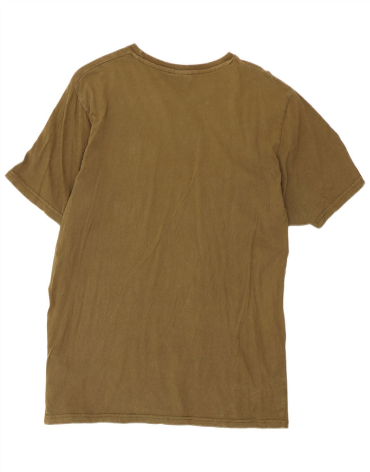 Ellesse Mens T-Shirt Top XL Khaki Cotton
