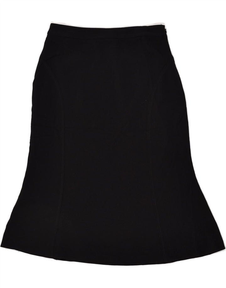 HOBBS Womens A-Line Skirt US 8 Medium W28 Black Triacetate | Vintage Hobbs | Thrift | Second-Hand Hobbs | Used Clothing | Messina Hembry 