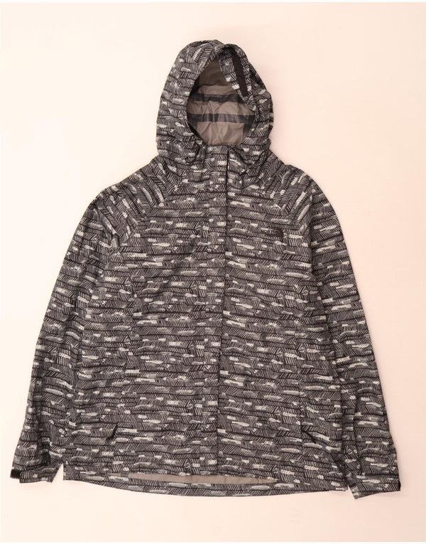 The North Face Chaqueta impermeable con capucha para mujer ES 40 XL Poliéster a rayas grises