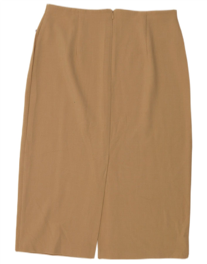 Marks & Spencer Womens Pencil Skirt UK 18 XL W34  Beige Polyester