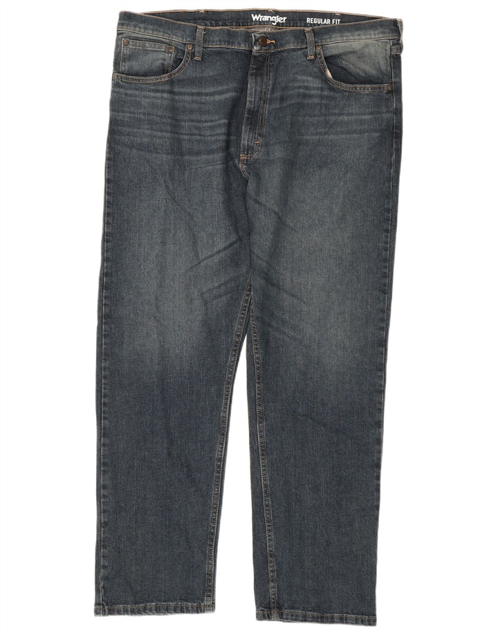 Wrangler Herre Regular Fit Straight Jeans W40 L30 Blå Bomuld