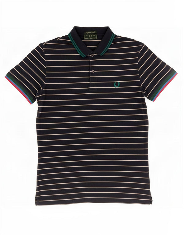 Fred Perry Herre poloshirt 2XL marineblå stribet bomuld
