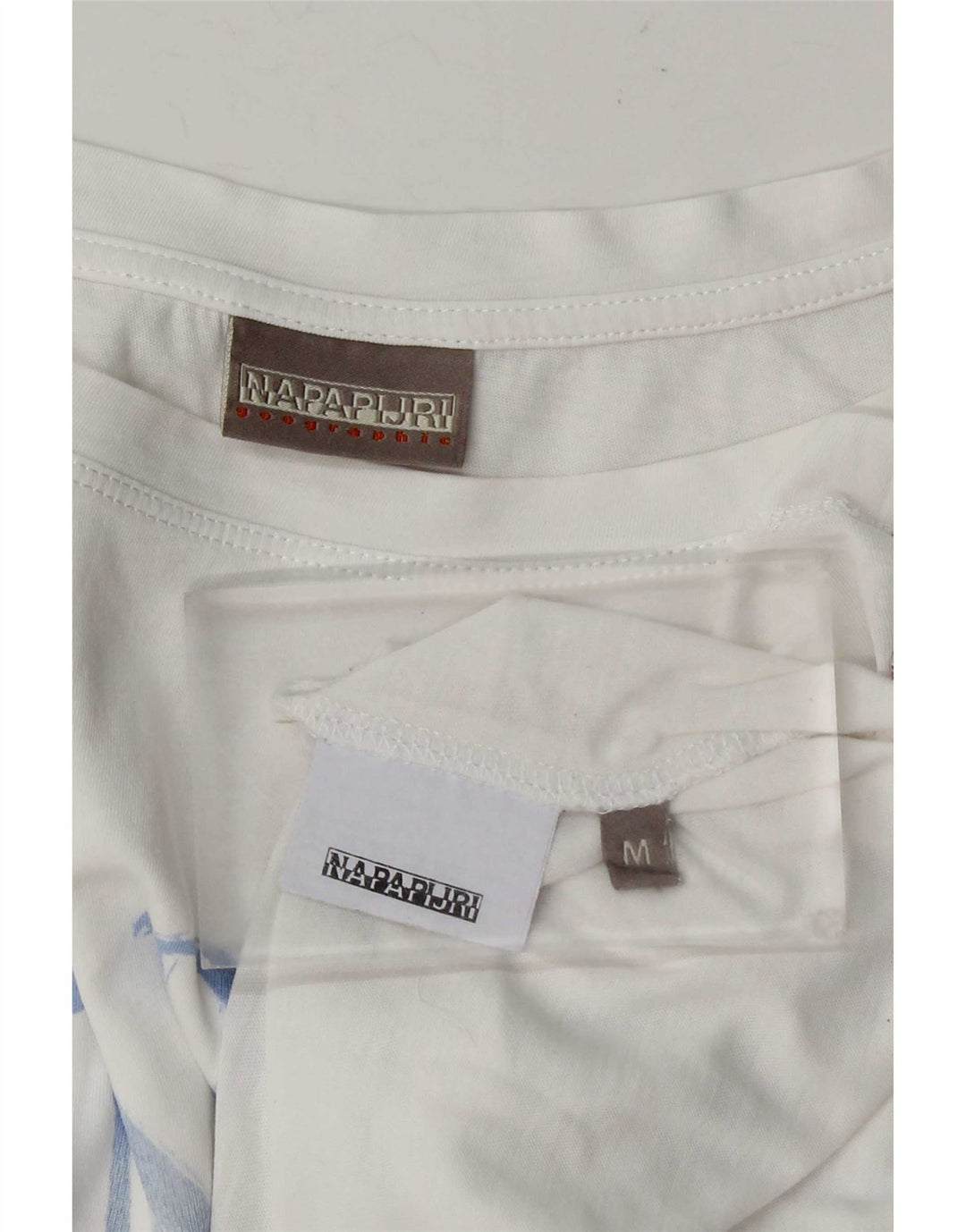 Napapijri Womens Graphic T-Shirt Top UK 14 Medium White