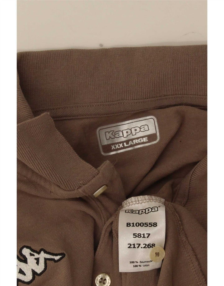 Kappa Mens Polo Shirt 3XL Brown Cotton