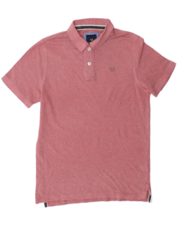Crew Clothing Mens Polo Shirt Medium Pink Cotton