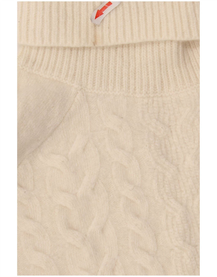 Reiss Womens Roll Neck Jumper Sweater UK 14 Medium Off White Wool