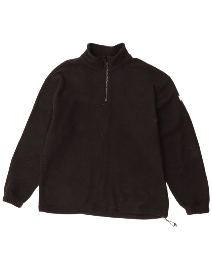 Sergio Tacchini herre lynlås hals fleece jumper stor sort polyester