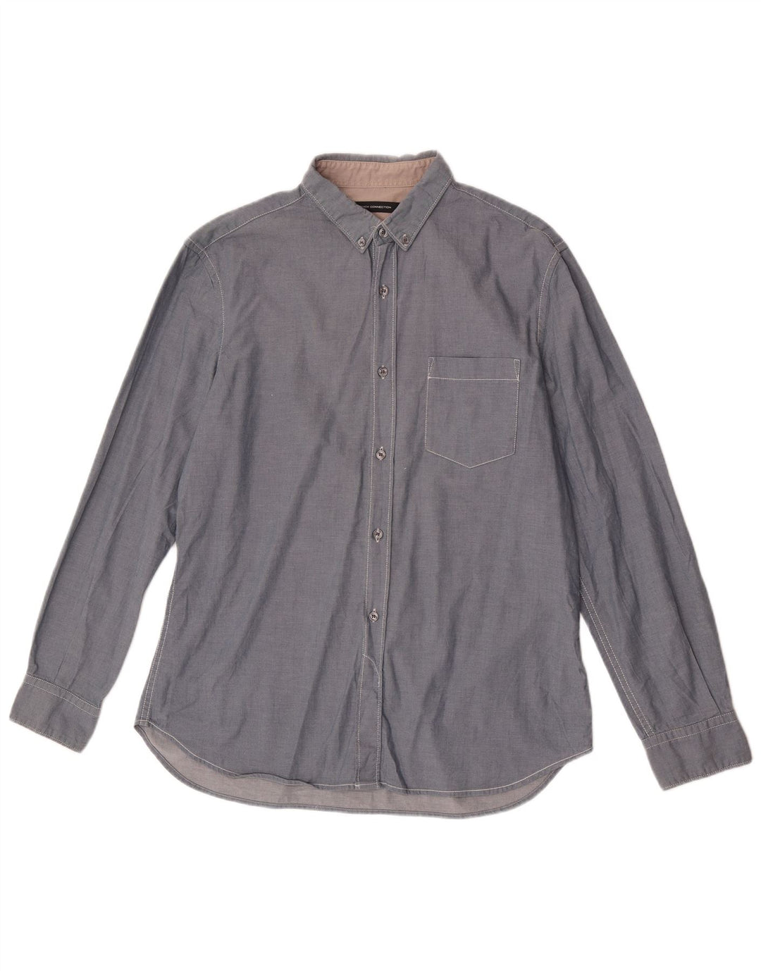 French Connection Chemise Homme Large Bleu Coton