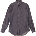 Calvin Klein Jeans Herreskjorte Størrelse 15 1/2 Medium Navy Blue Herringbone