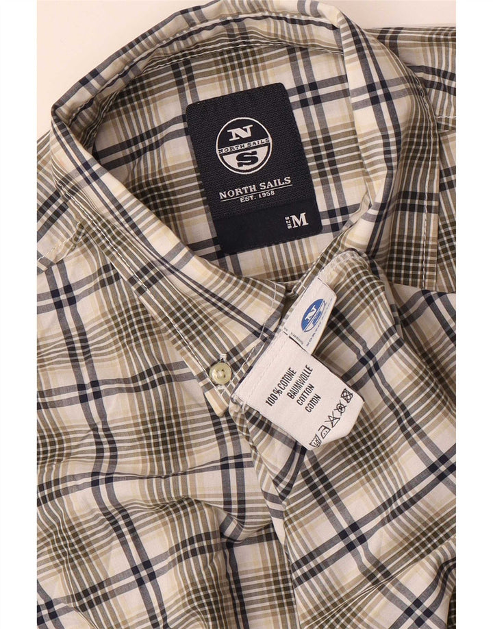Chemise à manches courtes homme North Sails en coton à carreaux vert moyen
