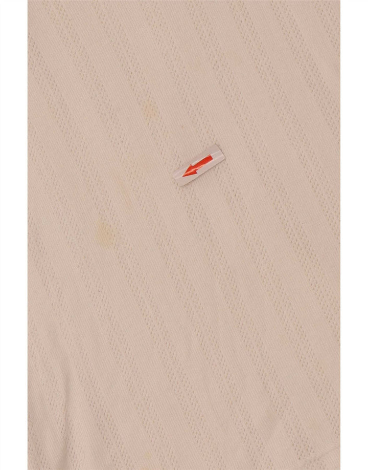 Sergio Tacchini Womens Sleeveless Polo Shirt EU 38 Medium White Fair Isle