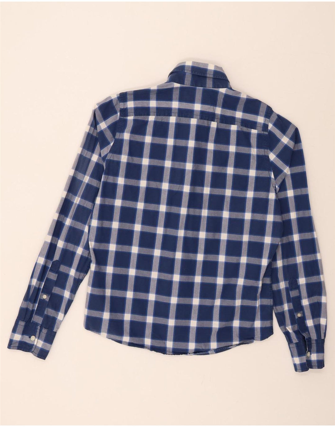 HOLLISTER Mens Surfer Cut Shirt Large Blue Check Cotton