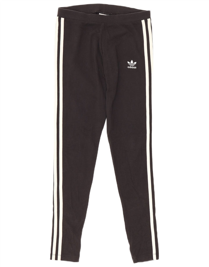 Adidas Womens Leggings UK 10 Small Black Cotton