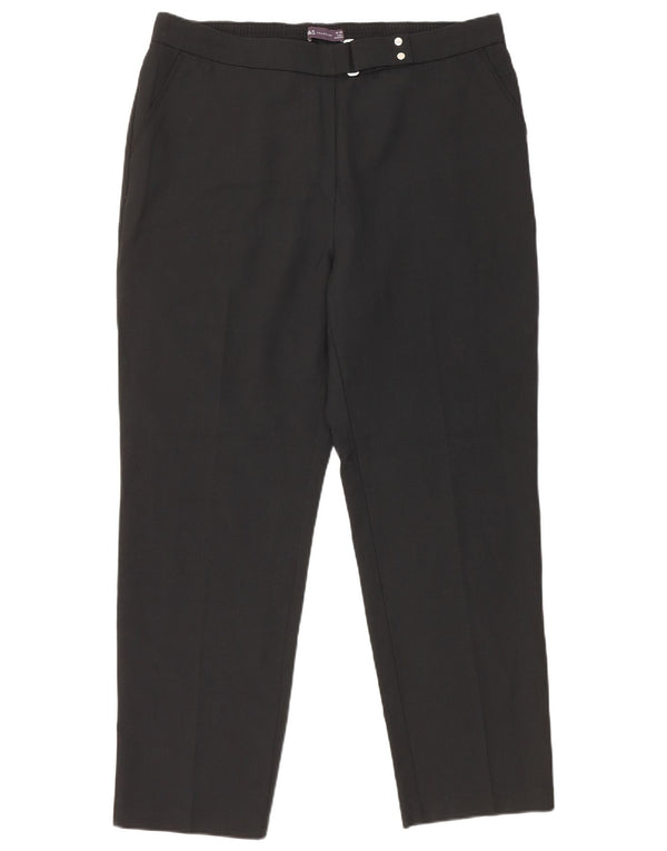 Женские прямые костюмные брюки Marks & Spencer UK 16, большие W36 L28, черные