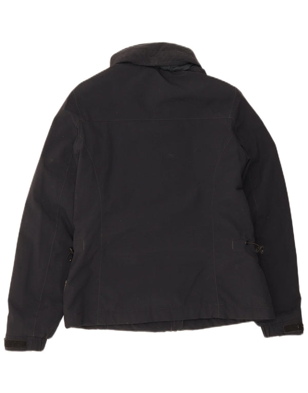 Napapijri Womens Geographic Oversized Windbreaker Jacket UK 10 Small Black