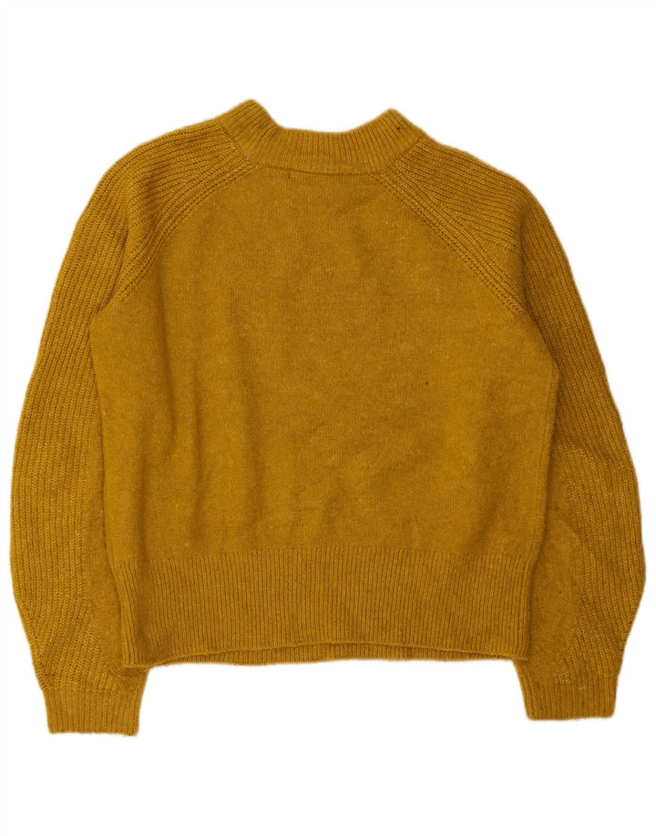 Marks & Spencer Womens Crew Neck Jumper Sweater UK 10 Small Yellow